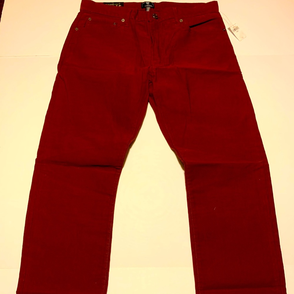 Gap slim fit coupe etroite pants maroon 32/30